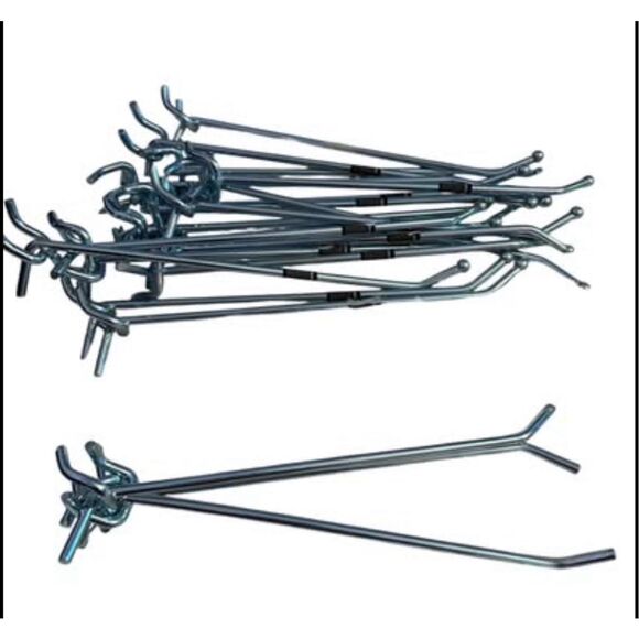 21 Pegboard Hooks Approx 9” 18 With Ball & 3 Without - Picture 3 of 6